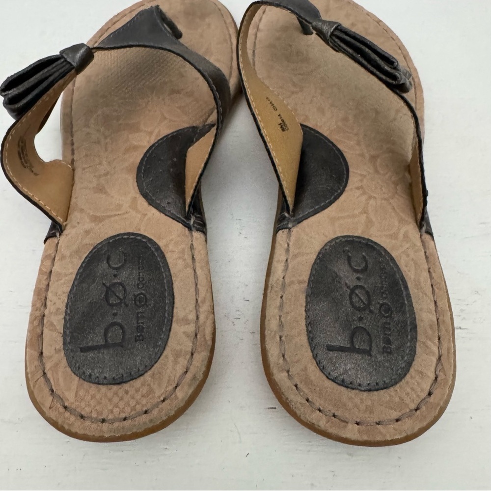 BOC‎ Born Flip Flop Thong Bow Comfort Sandals Pewter Size 8 - Picture 4 of 11